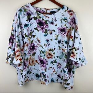 Chelsea & Violet Woman’s Blouse XL Quarter Flutter Sleeve Crew Neck